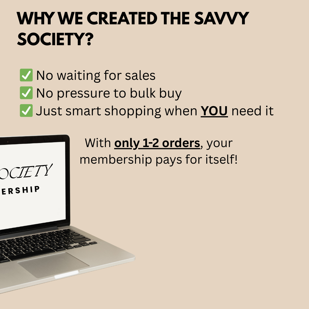 THE SAVVY SOCIETY MEMBERSHIP